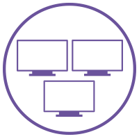 purple displays icon