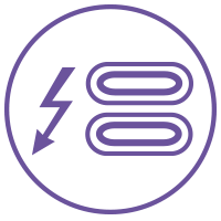 purple thunderbolt icon