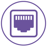 purple ethernet icon