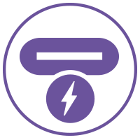 purple usb-c port icon