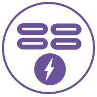purple usb-c port icon