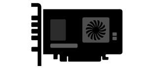 black pcie card icon