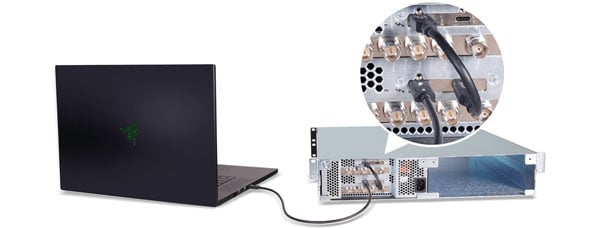 single thunderbolt port connection for the thunder expansion system