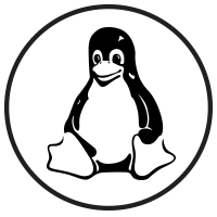 black linux icon