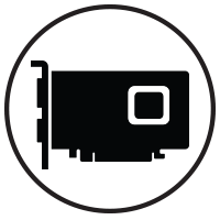 black pcie card icon