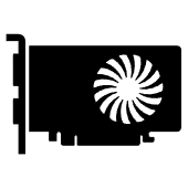 black video card icon