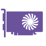 purple video card icon