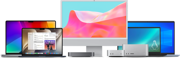 a range of latpops, pcs and Mac products compatible with the Sonnet Echo III T5 Desktop