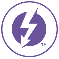 purple thunderbolt 5 icon