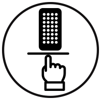 black compact icon