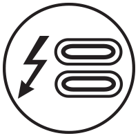black thunderbolt port icon