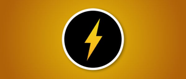power symbol on a yellow gradient background