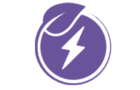 purple energy efficient icon