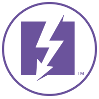 purple thunderbolt icon