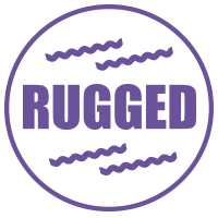 purple rugged icon