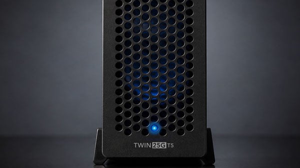 front view of the Sonnet Twin25G T5 Thunderbolt 5 Adapter