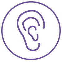 purple ear icon