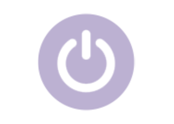 purple power button icon