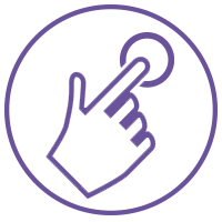 purple power button icon