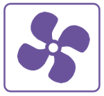 purple fan icon