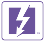 purple thunderbolt icon