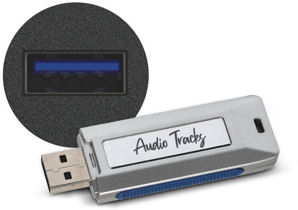 usb drive and close up of the usb port