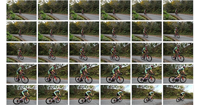 Sony a1 sample images continuous 30fps of road cyclists riding along californian street