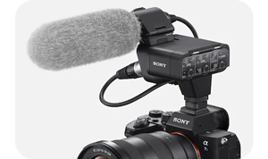 Sony A7S III with external microphone