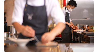 Sample image of chefs working in a professional kitchen
