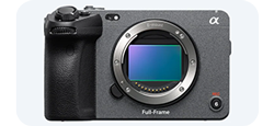 sony fx3 camera front on view with sensor