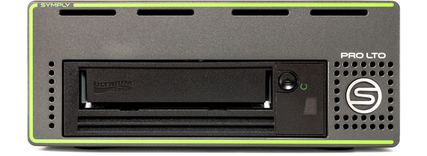 SymplyPRO LTO-7 Desktop front panel view, Tape archival Storage, Video Archive Storage