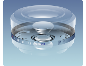 illustration of TTArtisan AF27mm lens clicking aperture ring