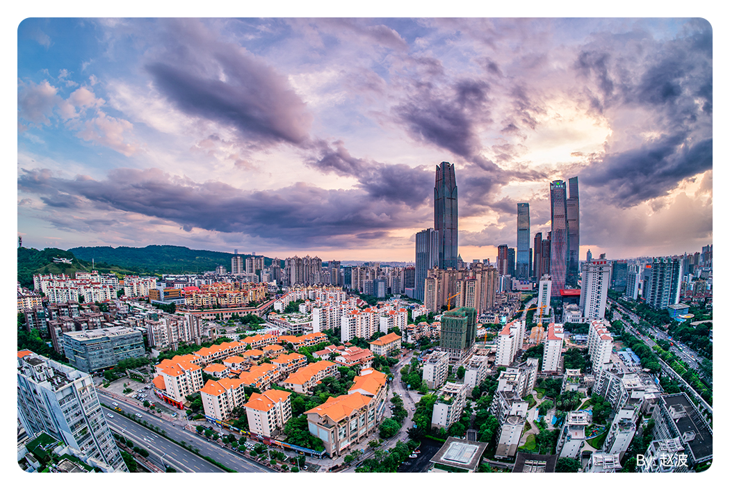 city skyline image taken with the ttartisan fisheye lens