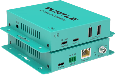 Turtle AV USB-C 4K60 & USB 2.0 Extender Kit