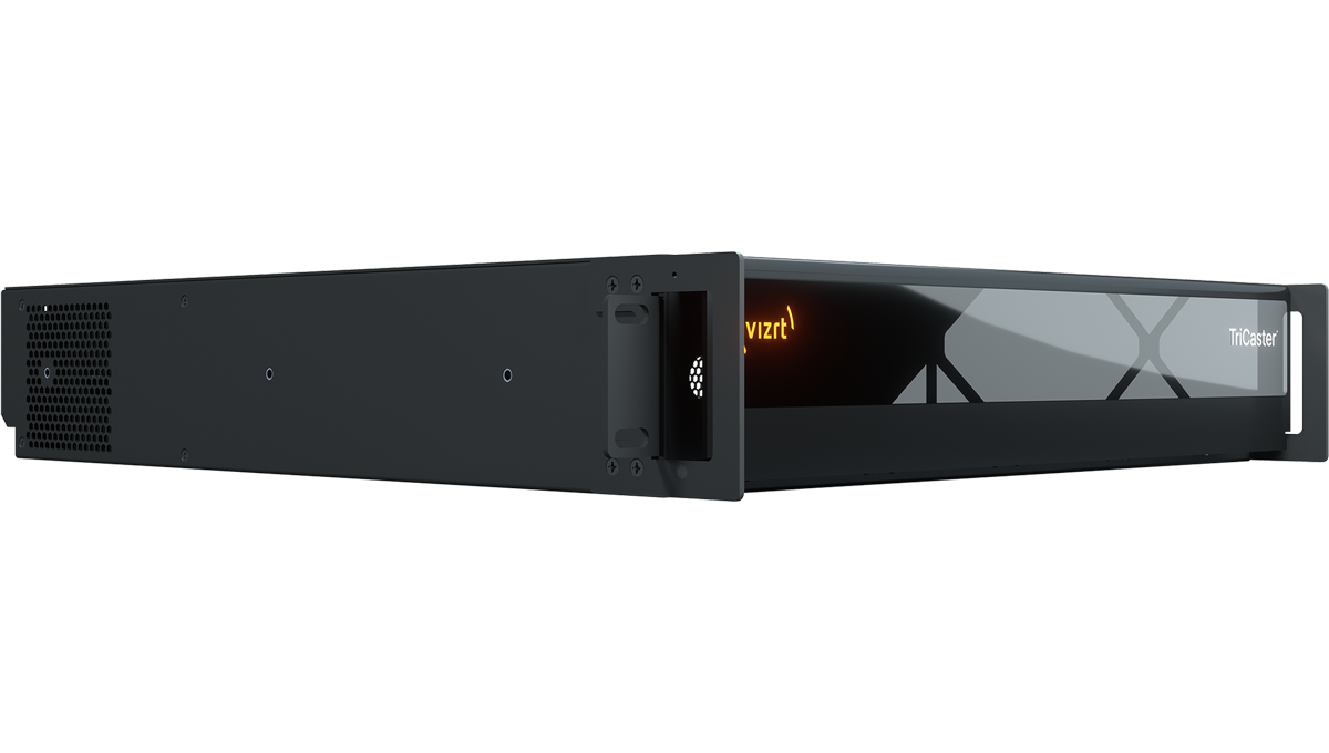 Angled view of the tricaster vizion
