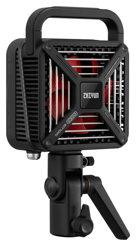 angled rear view of the zhiyun cob led light