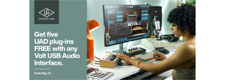 Get Five UAD Plug-Ins Free With A New
Volt USB Audio Interface