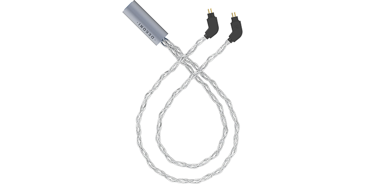 Dekoni Audio Ensemble Y-Split 2-Pin IEM Connectors with Silver Plated Copper Braided Cable 
