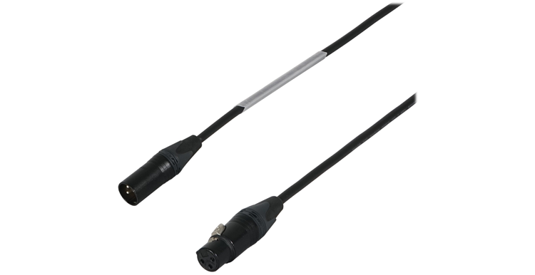 Elumen8 50m Neutrik XLR Male – XLR Female Microphone Cable, Black