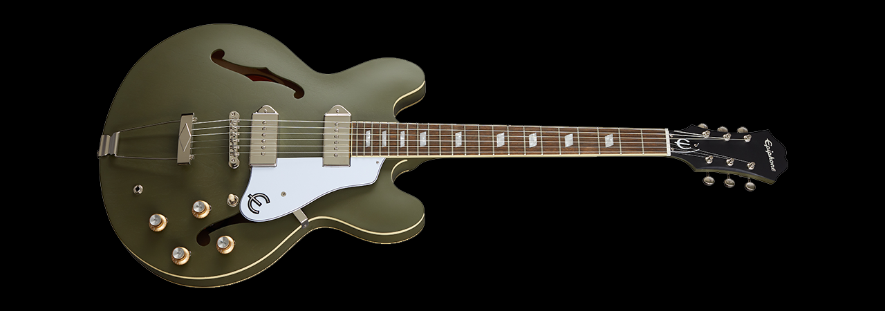 Epiphone Casino Worn Olive Drab LN132699 ETCAWODNH1 SCAN UK