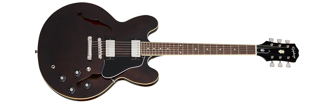Epiphone Jim James ES-335 ブラウン ハードケース付き Epiphone Jim James ES-335 Semi-Hollow Electric Guitar Seventies