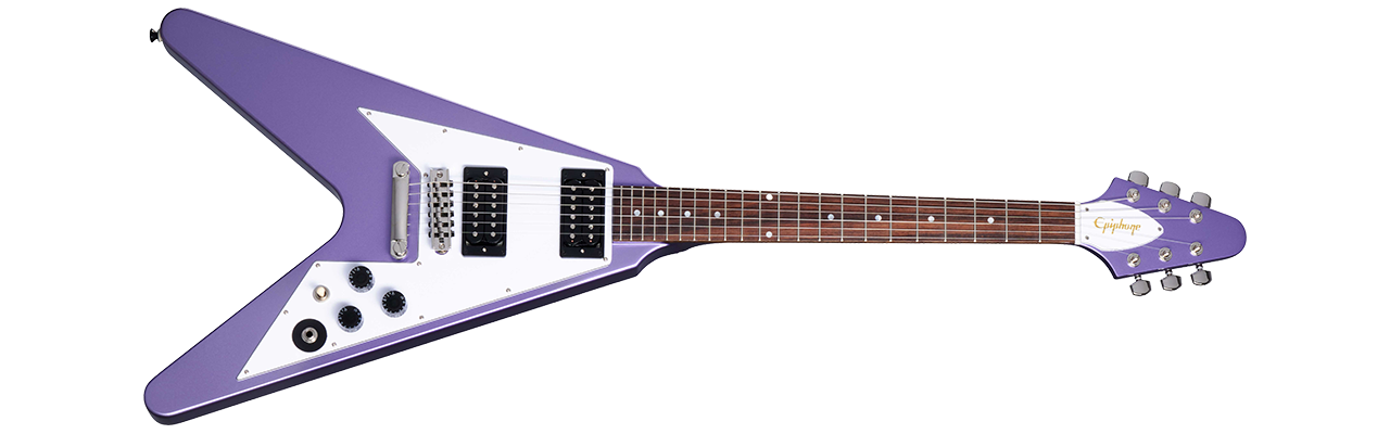Epiphone Kirk Hammett 1979 Flying V Purple Metallic