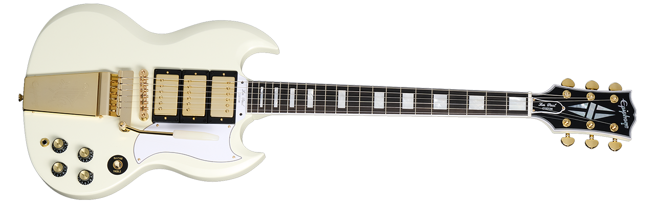 Epiphone 1963 Les Paul SG Custom with Maestro Vibrola Classic White