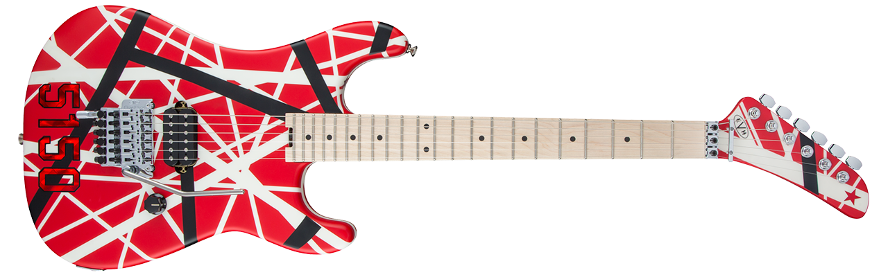 EVH Striped Series 5150 Red with Black and White Stripes
