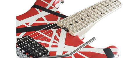 EVH Striped Series 5150 Red with Black and White Stripes