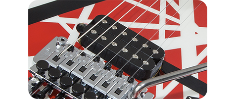 EVH Striped Series 5150 Red with Black and White Stripes