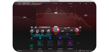 FabFilter Saturn 2 Saturation Software Plug-In