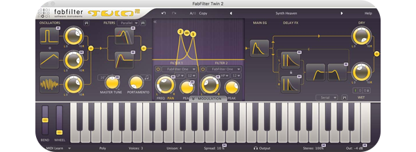 FabFilter Twin 2 Specs Synthesizer Software Plug-In