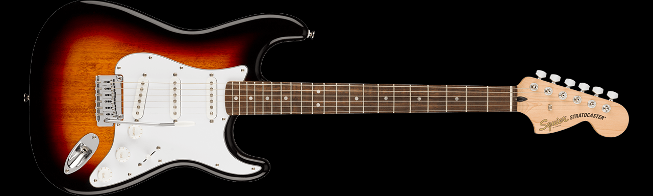 Squier Affinity Stratocaster LRL White PG, 3-Colour Sunburst