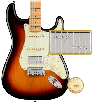 Fender Player Plus Stratocaster® HSS, Maple Fingerboard, 3-Colour Sunburst